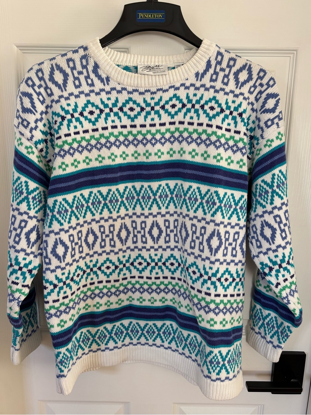 Brass Plum Nordstrom Vintage 80’s Cotton Fair Isle Sweater